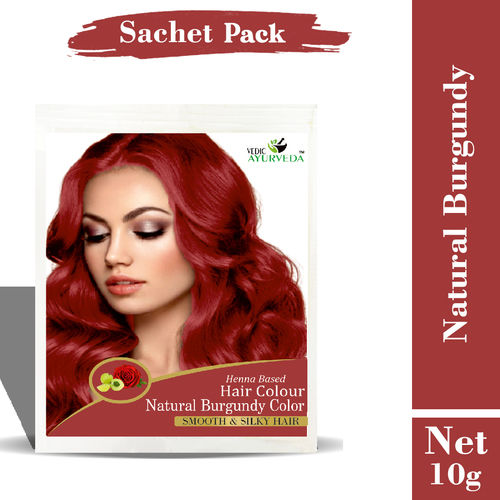 Sojat Henna Based Natural Burgundy Hair Color Pack Of 6