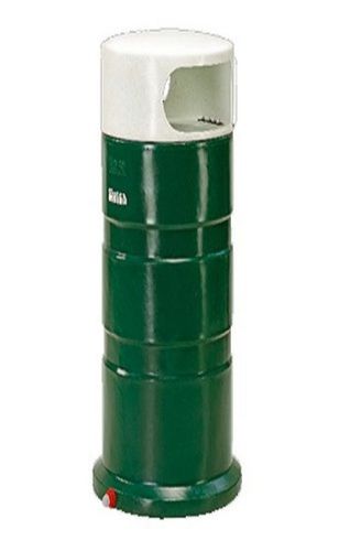 Leak Proof Green Cylindrical Round Hdpe Open Top Litter Bin Dustbins With 90 Litre Capacity