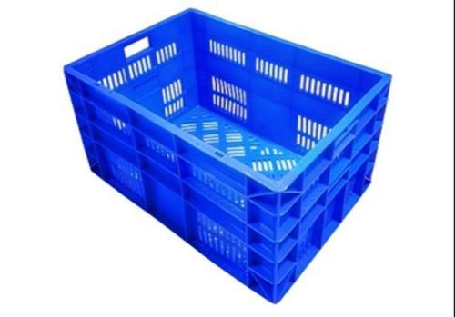 Blue Mesh Plastic Supreme Rectangular Jali Crates For Industrial With Capacity 25 Kg