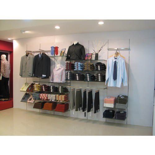 Metallic Polished Garment Display Racks With Stands For Clothes Hanging