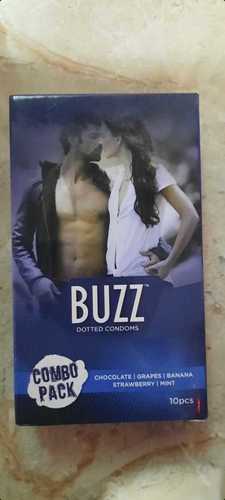 Multi Flavour Regular Combo Pack Of Buzz Dotted Condom For Personal Use