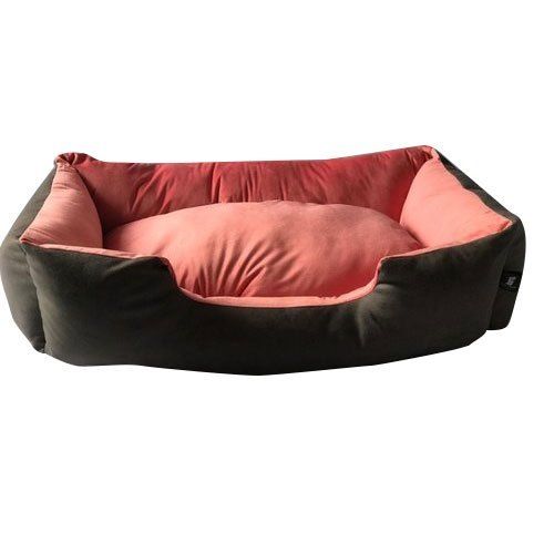 Multi Color Plain Rectangular Pet Dog Sleeping Bed With Suede Material And Filling Microfiber