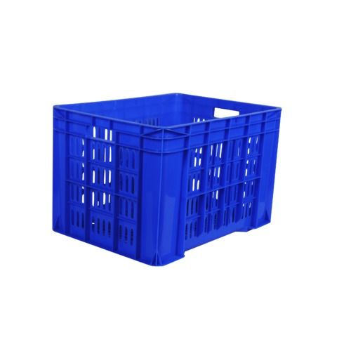 Plastic Blue Heat Resistant Rectangular Supreme Banana Crates For Fruits Storage