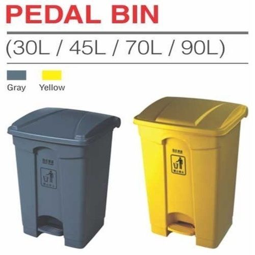 Rectangular Shape Multicolor 80 To 90 Cm Height Hdpe Pedal Bin Application: Outdoor Garbage Collector