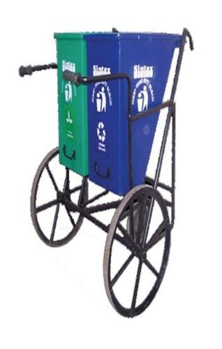 Wheels Sintex Two Big Wheels Hand Cart Waste Dustbin With Capacity 60 Ltrs Application: Home