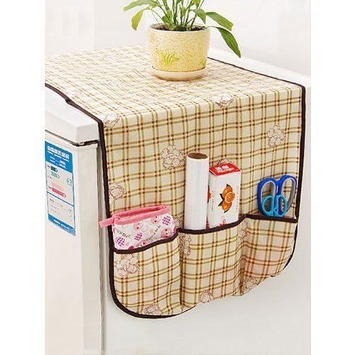 2-6mm Cotton Checked Fridge Pocket Cover