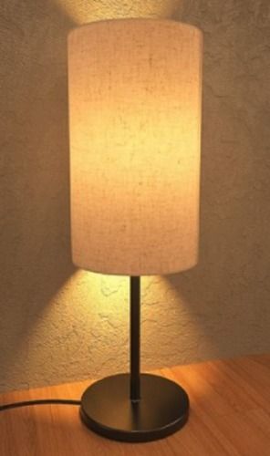 White 6X6X19 Inch Wooden Table Lamp Decorative Night Lamps With On-Off Switch