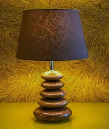 White 7X7X20 Inch Wooden Table Lamp Decorative Night Lamps With On-Off Switch