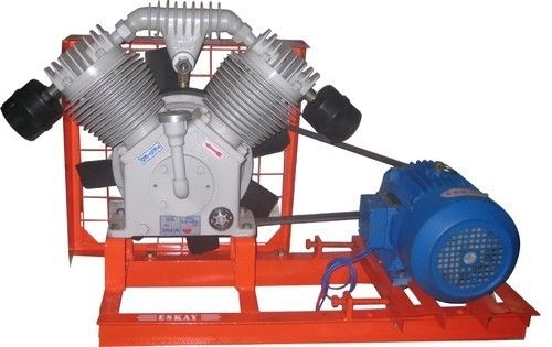 AC Three Phase Air Cooled 5 HP Borewell Compressors (Maximum Flow Rate 51-120 CFM)