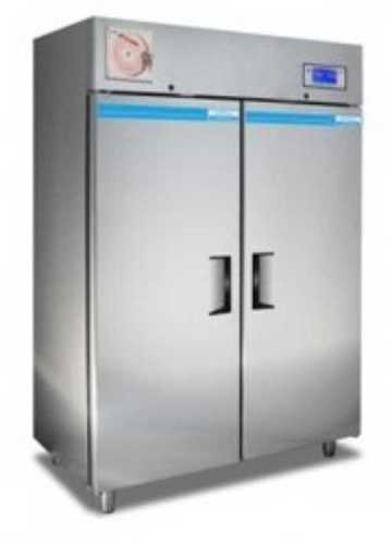 Metal Automatic Fast Cooling Silver Color Double Door Laboratory Refrigerators