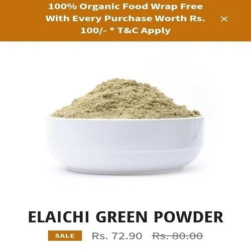 Blended Processing Green Color Cardamom Powder Available In 100 Gm