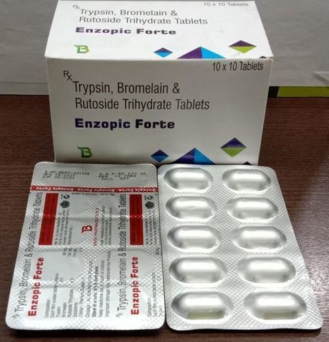 Enzopic Forte Trypsin Bromelain And Rutoside Trihydrate Tablets General Medicines