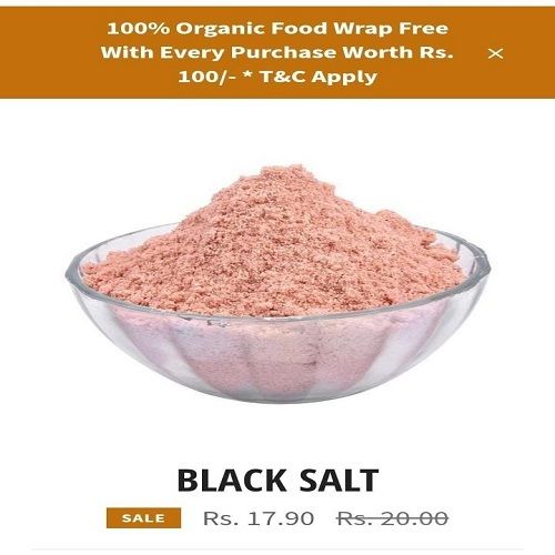 Fresh And Organic Black Salt Powder Rich In Iron, Calcium And Magnesium 