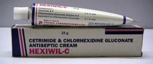  हेक्सिविल सी क्रीम सामग्री: सेट्रिमाइड और क्लोरहेक्सिडिन ग्लुकोनेट 