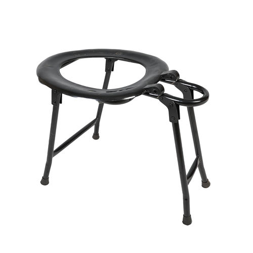 Durable Light Weight And Black Color Commode Folding Chair With High Weight Bearing Capacity