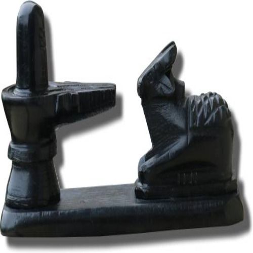 A One Marble Shivling & Nandi Ji Combo (Black) 