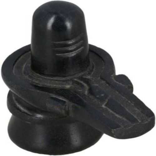 A one Marble Handicrafts Marble Shivlinga (Black) Decorative Showpiece - 5 cm  (Marble, Black)