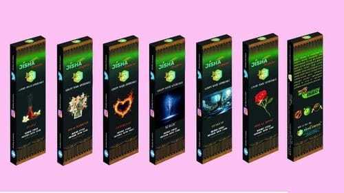 Matte Finish 10 Cm Jisha Rose Incense Stick Used For Religious Purpose Burning Time: 15 Minutes