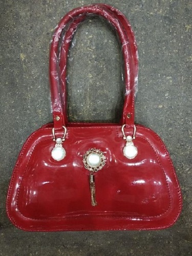 Ladies Shoulder Bag - Lightweight, Various Sizes Available | Spacious Red Plain Design with Zipper Closure, Long Lasting Finish