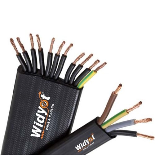 11 Core Black Electrical Elevators Flexible Copper Flat Cable With Fire Resistant And Water Proof