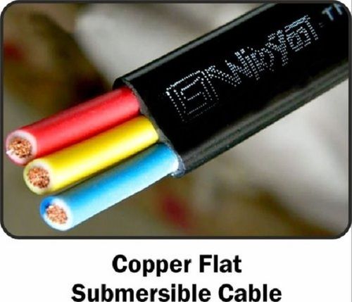 1100v Three Core Pvc Insulated Water Proof And Fire Resistant Submersible Flat Copper Cables