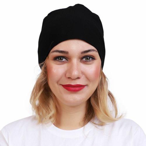 Black Plain Cotton Womens Skull Multifunctional Headwear Cycling Running Caps Age Group: Adult