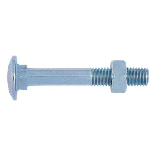 M10 110 Mm Round Head Screw With Square Neck And Zinc Coated And 1.5Mm Pitch Head Size: 5.38Mm