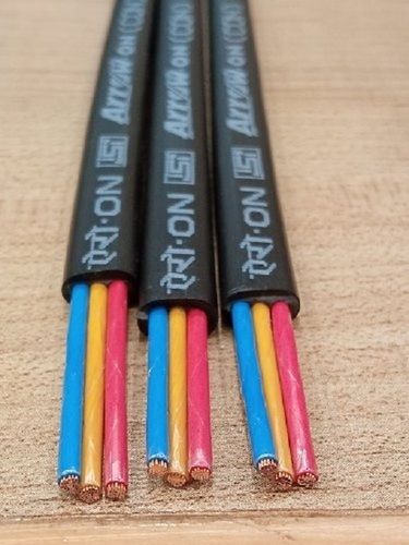 Shock Resistant 1100v Three Core Pvc Insulated Submersible Flat Copper Cables