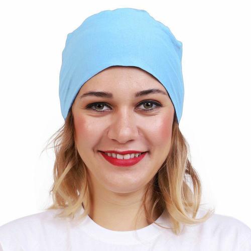 Sky Blue Islamic Lifestyle Womens Cotton Headwear Hijabs Caps