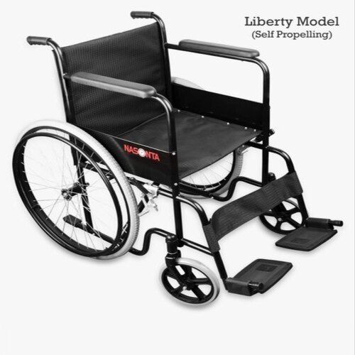 Stainless Steel Made With 4 Wheel Folding And Self Propelling Liberty Wheel Chair 