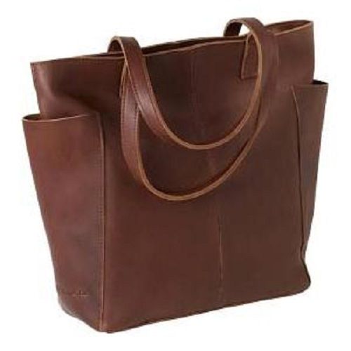 Very Spacious Brown Color And Plain Design Polished Finish Ladies Leather Handbags Gender: Women