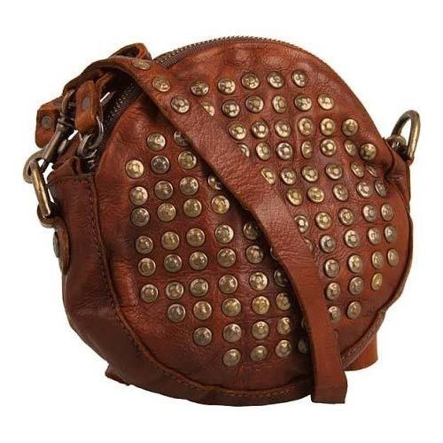 Very Spacious Brown Color And Plain Design Polished Finish Round Ladies Leather Handbags Gender: Women