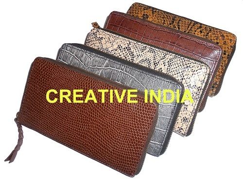 Comes In Various Colors Zipper Closure Type Rectangular Shape Genuine Leather Wallets With 12 Credit Card Pockets