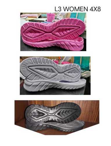 Pink, Grey and Black Color L3 Women 4x8 Eva Soles For Footwear