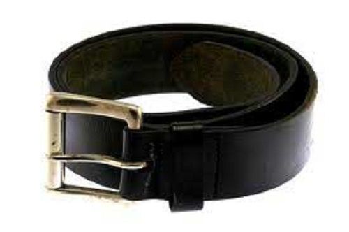 Plain Design And Black Color Mens Leather Belts With Silver Color Metal Buckle For Casual Wear Gender: Male