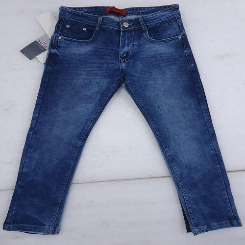 Stylish And Regular Fit Blue Color Denim Jeans For Mens with Washed Pattern