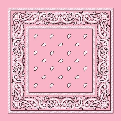 Baby Pink 100% Pure Cotton Printed Bandanas