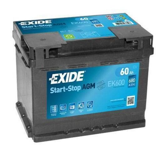 Factory Charged Start Stop Agm Four Wheeler Batteries 60ah Ek600 With Longer Backup