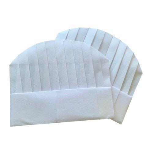 Light Weight And Plain Dome Shape White Non Woven Spun Chef Cap For Hotel  Design Type: Standard