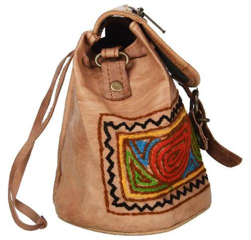 Light Weight Plain Design Anti Tear Ladies Leather Embroidered Bag For Daily Uses