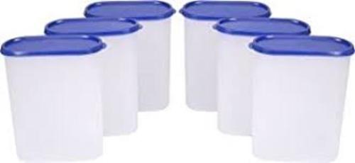 Plastic Modular Containers Set Of 6 1100ml 