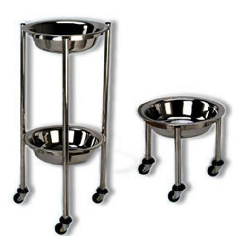 300 Mm Height Stainless Steel Made 3 Wheel Hospital And Clinic Use Kick Bucket 