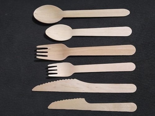 होटल के लिए डिस्पोजेबल 100% प्राकृतिक बर्च वुड स्पून, फोर्क और नाइफ कटलरी सेट आवेदन: पार्टी