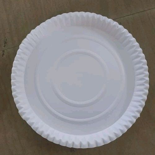 Disposable Round Cutting White Plate For Eating And Serving Use