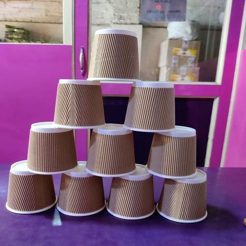 Eco-frienldy And Use Throw 200ml Brown Color Disposable Paper Cups