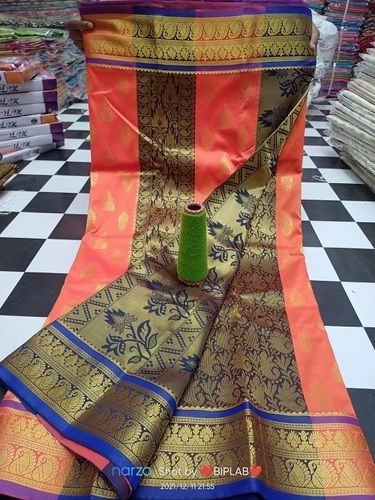 Multi Ladies Fancy Design Banarasi Party Wear, Festival Saree