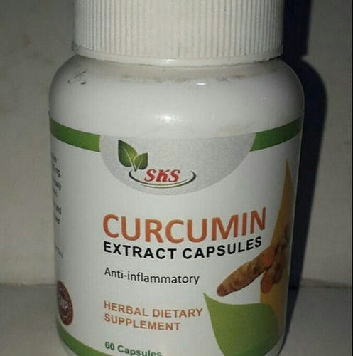 100% Natural Curcumin Capsules With 60 Capsules Packing With 24 Months Shelf Life