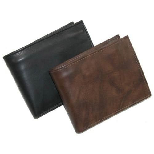 Black And Brown Color Fold Able Type Mens Leather Wallets With 6 Credit Card Slot Size: Various Sizes Are Available