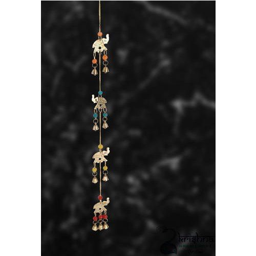 Golden Brass Wind Chime For Decoration With 100-200Gram Weight And Elephant Design