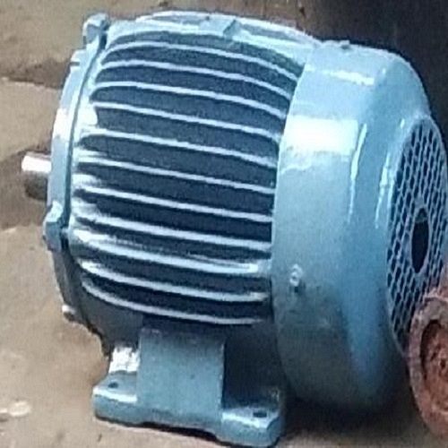 Sky Blue Electric Start Three Phase Powered Induction Motor, 400V Voltage Power